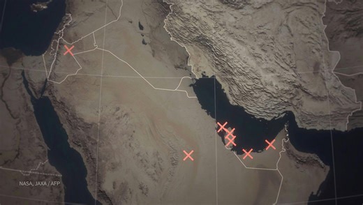 Animated map: Iranian attacks against radars or THAAD defense systems