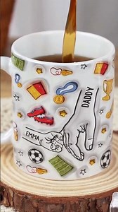⚽Football 3D Effect Mug for Dad - Personalised Father's Day Gift