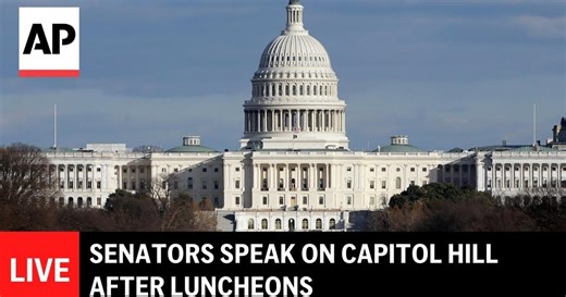 LIVE: Senators speak on Capitol Hill after luncheons