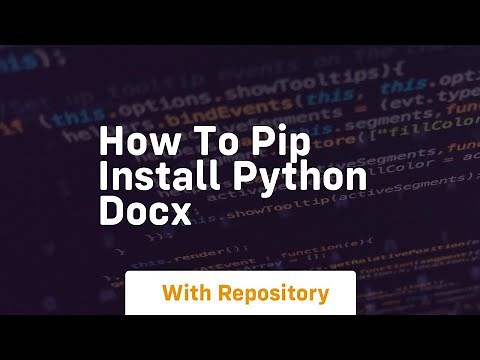how to pip install python docx