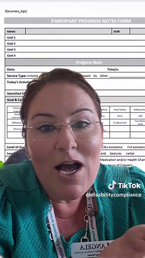 NDIS Participant Progress Notes Template