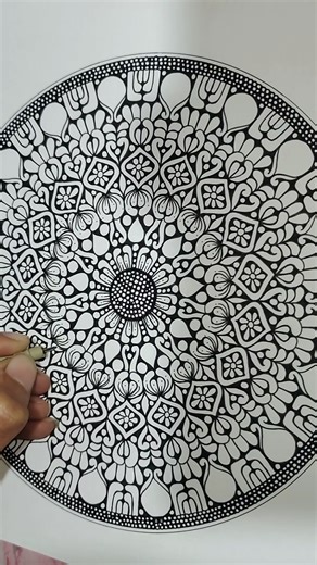 Mandala drawing process #mandala #mandalaart #doodle #design #drawing #art #shorts #short #ytshorts
