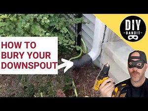 ️🔥 How to Bury or Hide a Downspout➔ Easy Way to Drain & Re-Route Rainwater Where You Want