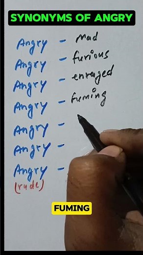 Synonyms of Angry 😡 🧑‍🎓💯👍 #english #education