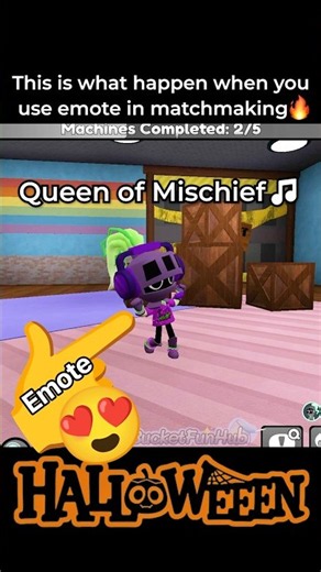Emoting in matchmaking Queen of Mischief Dandy's world new Halloween update #dandysworld #roblox
