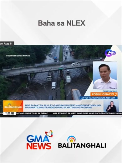 Mabigat ang trapiko sa North Luzon Expressway dahil sa baha sa San Simon Interchange. Nakausap ng Balitanghali si NLEX Corp. AVP for Traffic Operations Robin Ignacio para sa update. #Balitanghali