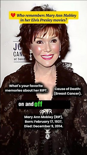 RIP Mary Ann Mobley (1939 – 2014) – Miss America 1959 and Hollywood’s Graceful Star #rip #maryann