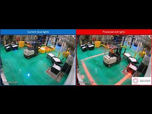 Red LED Safety Halo vs Blue LED Forklift Spot