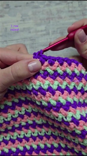 1 Row Repeat Lace Crochet Pattern | Crochet Stitches | Crochet Blanket #crochettutorial #easycrochet