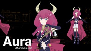 Aura - 3D Anime model for Blender | Sousou no Frieren