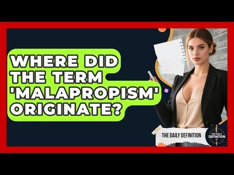 Where Did The Term 'malapropism' Originate? - The Daily Definition