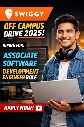 Swiggy Off Campus Drive 2025 Hiring For Associate Software Development Engineer Role – Apply Now