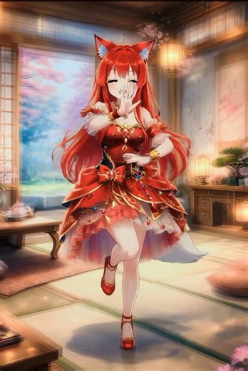 Himari the Fox Girl! 🪩 Cute Anime VTuber 🔖 #youtubeshorts #vtuber