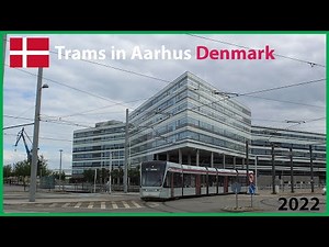 Trams in Aarhus Denmark Footage: 2022 - Letbane (Lightrail Network)