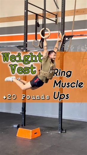 26.2 Just Dropped… Weighted Ring Muscle-Ups +20lbs in My Tactical Vest! 🔥 CrossFit Open Training