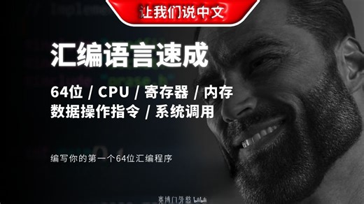 10分钟汇编速成：掌握CPU的语言，编写你的第一个64位汇编程序 | 寄存器 / 内存 / 数据操作指令 / 系统调用