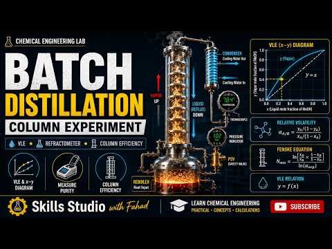 Distillation Column Lab Manual Experiment | Methanol Water System Fenske Equation & Refractometer