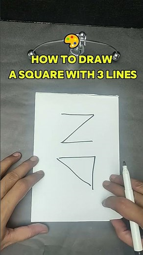 Amazingly Simple Way To Draw A Square With Three Lines