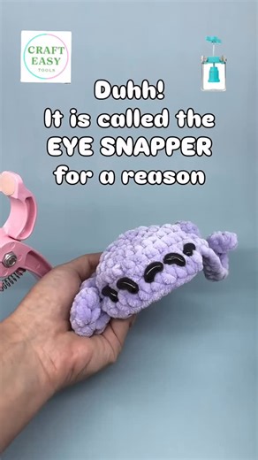 The Eye Snapper makes putting in safety eyes a SNAP! Crocheters love it for a reason! Craft Easy Tools is the Original makers of the beloved tool! | Craft Easy
