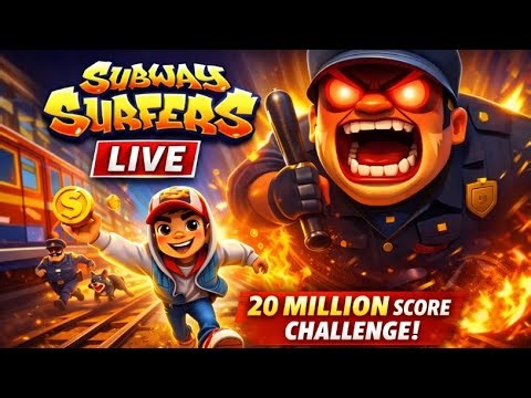 Subway Surfers Live Gameplay | 20 Million High Score Challenge 😱