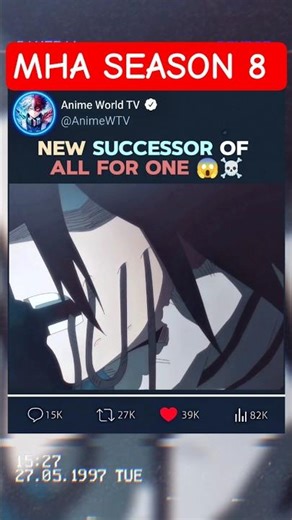 NEW SUCCESSOR of ALL FOR ONE 😱☠️ | MHA SEASON 8 #myheroacademia #edit #amv #shorts