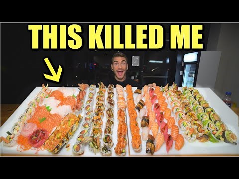 This $300 UNBEATABLE SUSHI CHALLENGE KILLED ME | World's Biggest Sushi Challenge (Raw) | 寿司食べ比べチャレンジ