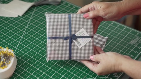 Primitive Ragged Homespun Quilt Kit, 200+ six inch Squares, 100% Plaid Cotton Fabric by JCS