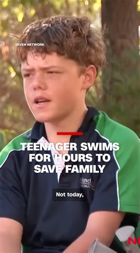 A 13-year-boy swam for more than two miles in "rough conditions" to get help for his family who were stranded out at sea. Austin Appelbee told CNN affiliate 9News that he focused on happy things to keep him going. https://cnn.it/49ZRvPK | CNN