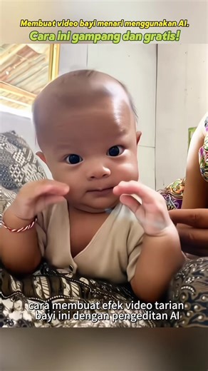 Tutorial to make a super viral AI Baby Dance Overdrive video 🥺💃✨ Trending effects for editing baby photos / videos: cute baby joget viral TikTok movement, with overdrive style full of energy - the results look really anxious, cute, and make you laugh! 😲 💖