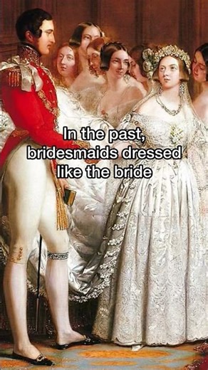 Why Bridesmaids Used to Dress Like the Bride 😨 #bridesmaids #weddingdress #art