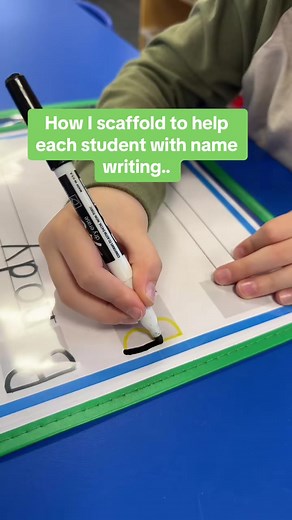 In this video, I share my approach to scaffolding name writing for individual students. From starting with the first letter to gradually adding complexity, I tailor the learning to each child's pace, ensuring they gain confidence and skill in writing their name. | Preschool Vibes