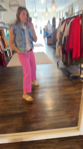 These jeans have been flying off the shelves, and it’s easy to see why! The color is the perfect shade of pink — it’s giving me all the spring fever vibes just looking at them! 🌸 So I pulled 7 tops from my closet that I’m pairing with them — all looks you can wear now and easily take into spring! Comment “DANI” and I’ll send you the link! You do not want to miss these 💕 | Betsey's Boutique Shop