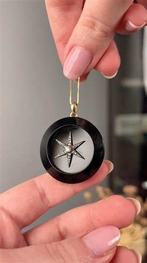 Victorian Onyx Star Pendant #star #antiquejewelry #shorts