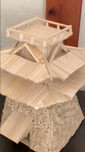 割り箸でお城を作ってみた！#割り箸 #お城
