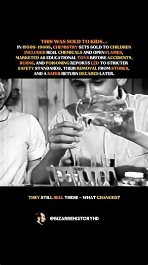 Kids’ Chemistry Sets Actually Used Real Chemicals #history #1950s