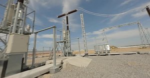 Utility Poles and Generators on Power Station