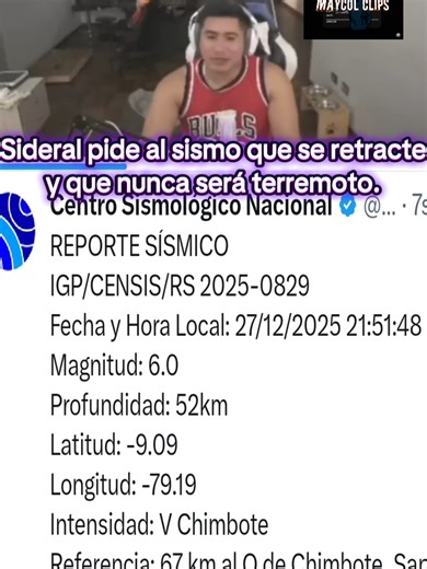Sideral pide al sismo que no sea terremoto