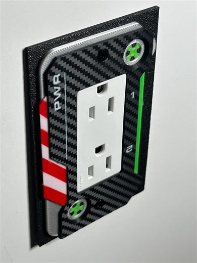 Sci-fi Outlet Cover Plate, Carbon Fiber, Glow in the Dark - Etsy