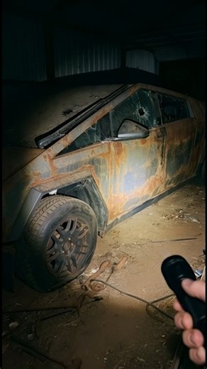 Abandoned rusty Tesla from Elon Mask #tesla #elonmusk