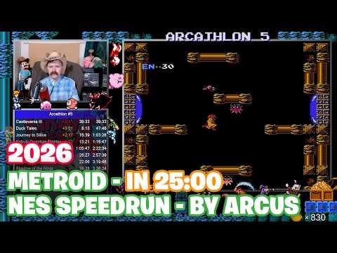 Metroid - NES Speedrun in 25:00 by Arcus 🤠 | Date: 27 March 2026