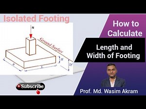How to Calculate Length and Width of a Footing I Dimensions of Footing I Isolated Footing