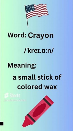 How to pronounce Crayon in American Accent #learning #learnenglish