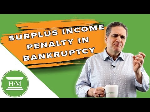What is surplus income in a bankruptcy?