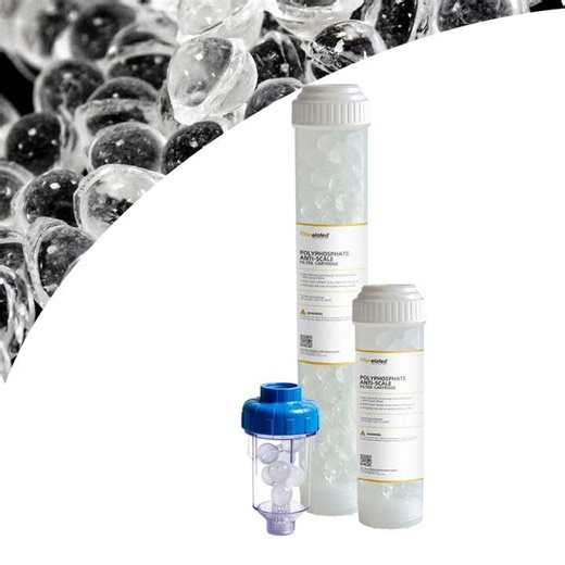 NSF Polyphosphate Crystals Antiscalant Balls Siliphos Water Filter Prefilter Anti-Scaling Transparent Sodium Siliphos Filter