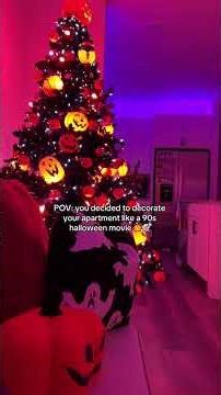 POV: You decorate your apartment like a 90s Halloween Movie 👻🎃 #halloween #halloweendecor