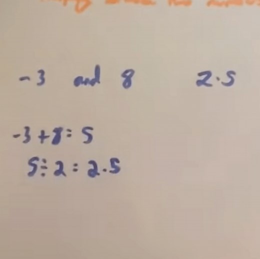 Halfway between two numbers Video – Corbettmaths
