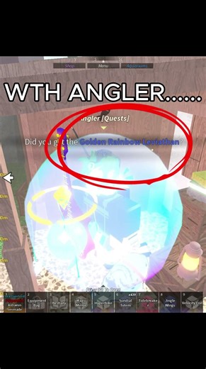 Something wrong with Angler quest after Shamrock Seas update in fisch #roblox #fisch #bug #shorts