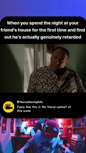 When You Sleep Over At Your Friend’s House And Find Out He’s Genuinely Retarded🥀 #thesopranos #memes