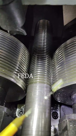 FEDA 50T Hydraulic Thread Rolling Machine FD-50T | For M60*5.5 Bar Rolling #threads#manufacturing