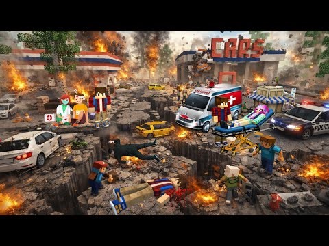 Earthquake destroys city 🚨 Emergency Rescue Mission PartyCraft 